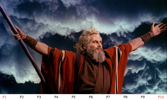 Charlton Heston in The Ten Commandments Moise Ark of the Covenant Tablets of Stone